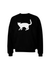 Cat Silhouette Design Adult Dark Sweatshirt by TooLoud-Sweatshirts-TooLoud-Black-Small-Davson Sales