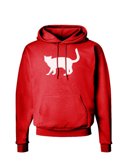 Cat Silhouette Design Dark Hoodie Sweatshirt by TooLoud-Hoodie-TooLoud-Red-Small-Davson Sales