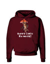 Cat with Pink Sombrero - Happy Cinco de Meow Dark Hoodie Sweatshirt by TooLoud-Hoodie-TooLoud-Maroon-Small-Davson Sales