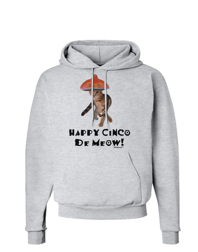 Cat with Pink Sombrero - Happy Cinco de Meow Hoodie Sweatshirt by TooLoud-Hoodie-TooLoud-AshGray-Small-Davson Sales