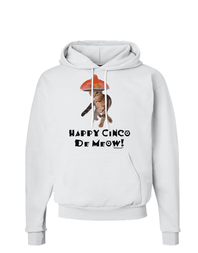 Cat with Pink Sombrero - Happy Cinco de Meow Hoodie Sweatshirt by TooLoud-Hoodie-TooLoud-White-Small-Davson Sales