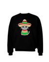 Cat with Sombrero and Poncho Adult Dark Sweatshirt by TooLoud-Sweatshirts-TooLoud-Black-Small-Davson Sales