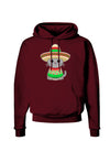 Cat with Sombrero and Poncho Dark Hoodie Sweatshirt by TooLoud-Hoodie-TooLoud-Maroon-Small-Davson Sales