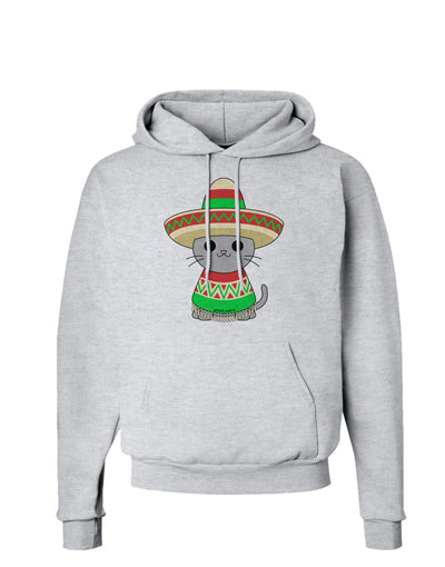 Cat with Sombrero and Poncho Hoodie Sweatshirt by TooLoud-Hoodie-TooLoud-AshGray-Small-Davson Sales