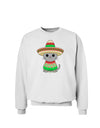 Cat with Sombrero and Poncho Sweatshirt by TooLoud-Sweatshirts-TooLoud-White-Small-Davson Sales