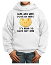 Cats Are Like Potato Chips Youth Hoodie Pullover Sweatshirt-Youth Hoodie-TooLoud-White-XS-Davson Sales