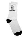 Caturday Collection: Stylish Adult Crew Socks with Cute Cat Designs - by TooLoud-Socks-TooLoud-White-Ladies-4-6-Davson Sales