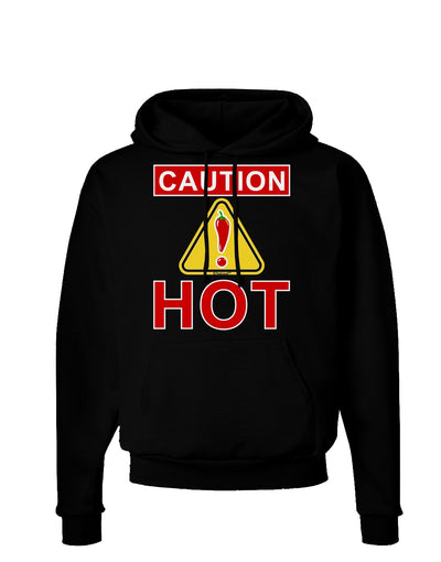 Caution Hot Chili Pepper Sign Dark Hoodie Sweatshirt-Hoodie-TooLoud-Black-Small-Davson Sales