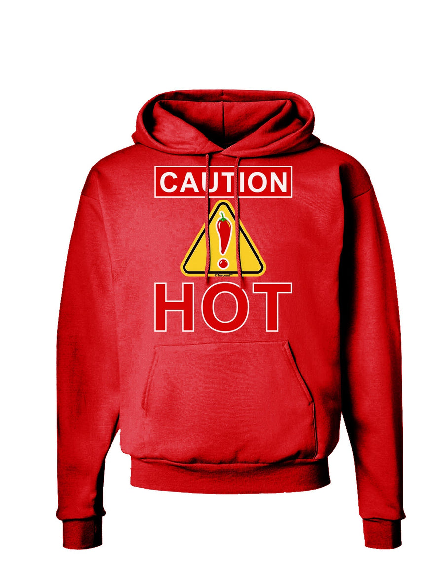 Caution Hot Chili Pepper Sign Dark Hoodie Sweatshirt-Hoodie-TooLoud-Black-Small-Davson Sales