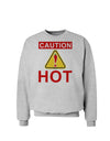 Caution Hot Chili Pepper Sign Sweatshirt-Sweatshirt-TooLoud-AshGray-Small-Davson Sales