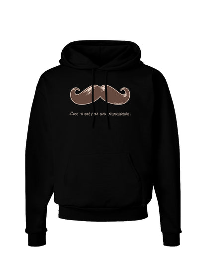 Ceci n'est pas une moustache Dark Hoodie Sweatshirt-Hoodie-TooLoud-Black-Small-Davson Sales