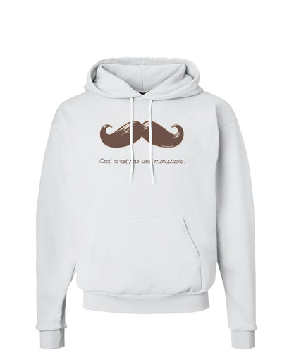 Ceci n'est pas une moustache Hoodie Sweatshirt-Hoodie-TooLoud-White-Small-Davson Sales