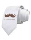 Ceci n'est pas une moustache Printed White Necktie