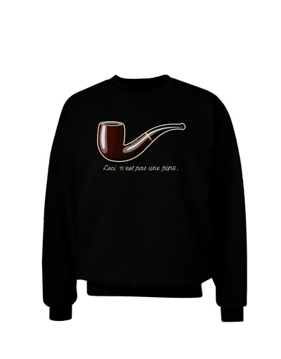 Ceci n'est pas une pipe Adult Dark Sweatshirt-Sweatshirts-TooLoud-Black-Small-Davson Sales