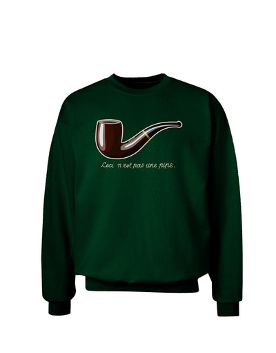 Ceci n'est pas une pipe Adult Dark Sweatshirt-Sweatshirts-TooLoud-Deep-Forest-Green-Small-Davson Sales