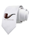 Ceci n'est pas une pipe Printed White Necktie