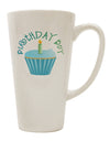 Celebrate in Style with the Birthday Boy Candle Cupcake 16 Ounce Conical Latte Coffee Mug - TooLoud-Conical Latte Mug-TooLoud-White-Davson Sales