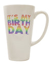 Celebrate in Style with the Candy Colored Dots 16 Ounce Conical Latte Coffee Mug - TooLoud-Conical Latte Mug-TooLoud-White-Davson Sales