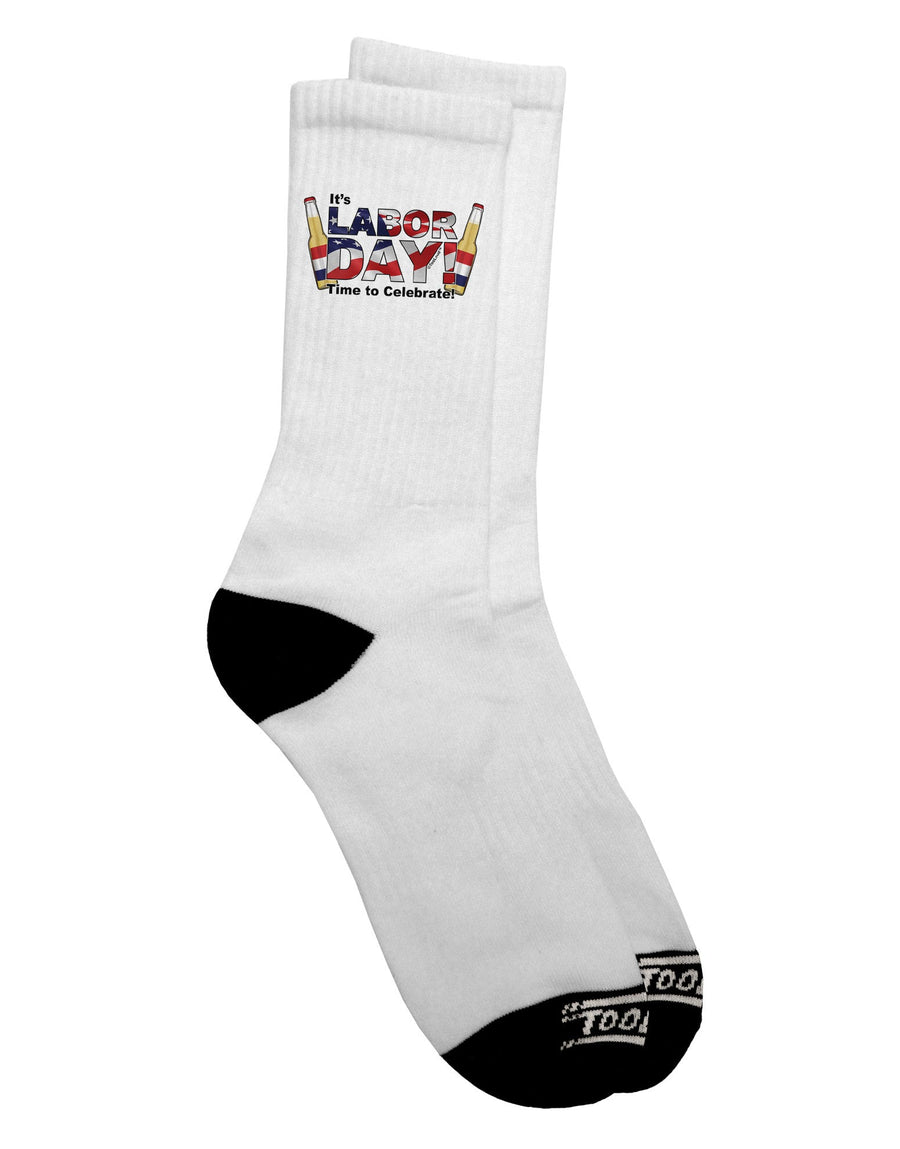 Celebrate Labor Day with Stylish Adult Crew Socks - TooLoud-Socks-TooLoud-White-Ladies-4-6-Davson Sales