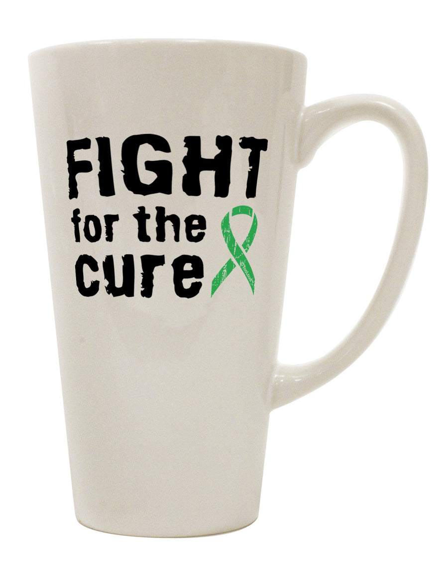 Celiac Disease Awareness - Light Green Ribbon 16 oz Conical Latte Coffee Mug - TooLoud