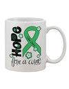Celiac Disease Awareness - Light Green Ribbon and Flowers Printed 11 oz Coffee Mug - TooLoud-11 OZ Coffee Mug-TooLoud-White-Davson Sales