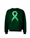 Celiac Disease Awareness Ribbon - Light Green Adult Dark Sweatshirt-Sweatshirts-TooLoud-Deep-Forest-Green-Small-Davson Sales