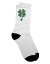 Celtic Knot 4 Leaf Clover Adult Crew Socks - A Captivating 3D Style Apparel Option for Ecommerce Shoppers - TooLoud-Socks-TooLoud-White-Ladies-4-6-Davson Sales
