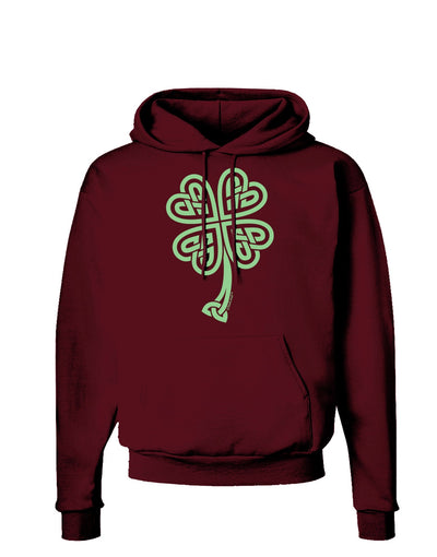 Celtic Knot 4 Leaf Clover St Patricks Dark Hoodie Sweatshirt-Hoodie-TooLoud-Maroon-Small-Davson Sales