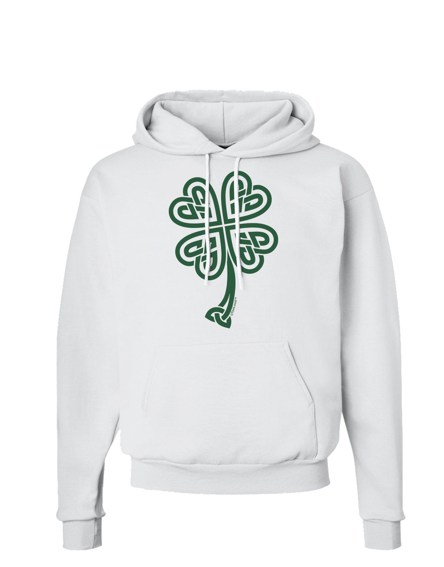 Celtic Knot 4 Leaf Clover St Patricks Hoodie Sweatshirt-Hoodie-TooLoud-White-Small-Davson Sales
