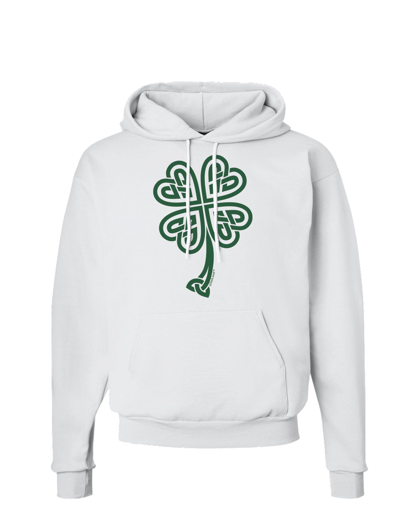 Celtic Knot 4 Leaf Clover St Patricks Hoodie Sweatshirt-Hoodie-TooLoud-White-Small-Davson Sales