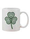 Celtic Knot Irish Shamrock Embellished 11 oz Coffee Mug - TooLoud-11 OZ Coffee Mug-TooLoud-White-Davson Sales