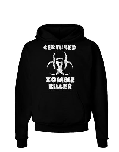 Certified Zombie Killer - Biohazard Dark Hoodie Sweatshirt by TooLoud-Hoodie-TooLoud-Black-Small-Davson Sales