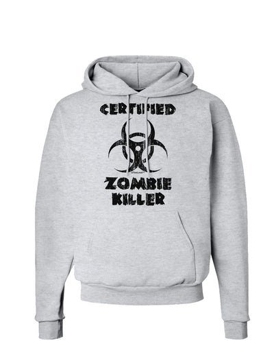 Certified Zombie Killer - Biohazard Hoodie Sweatshirt by TooLoud-Hoodie-TooLoud-AshGray-Small-Davson Sales