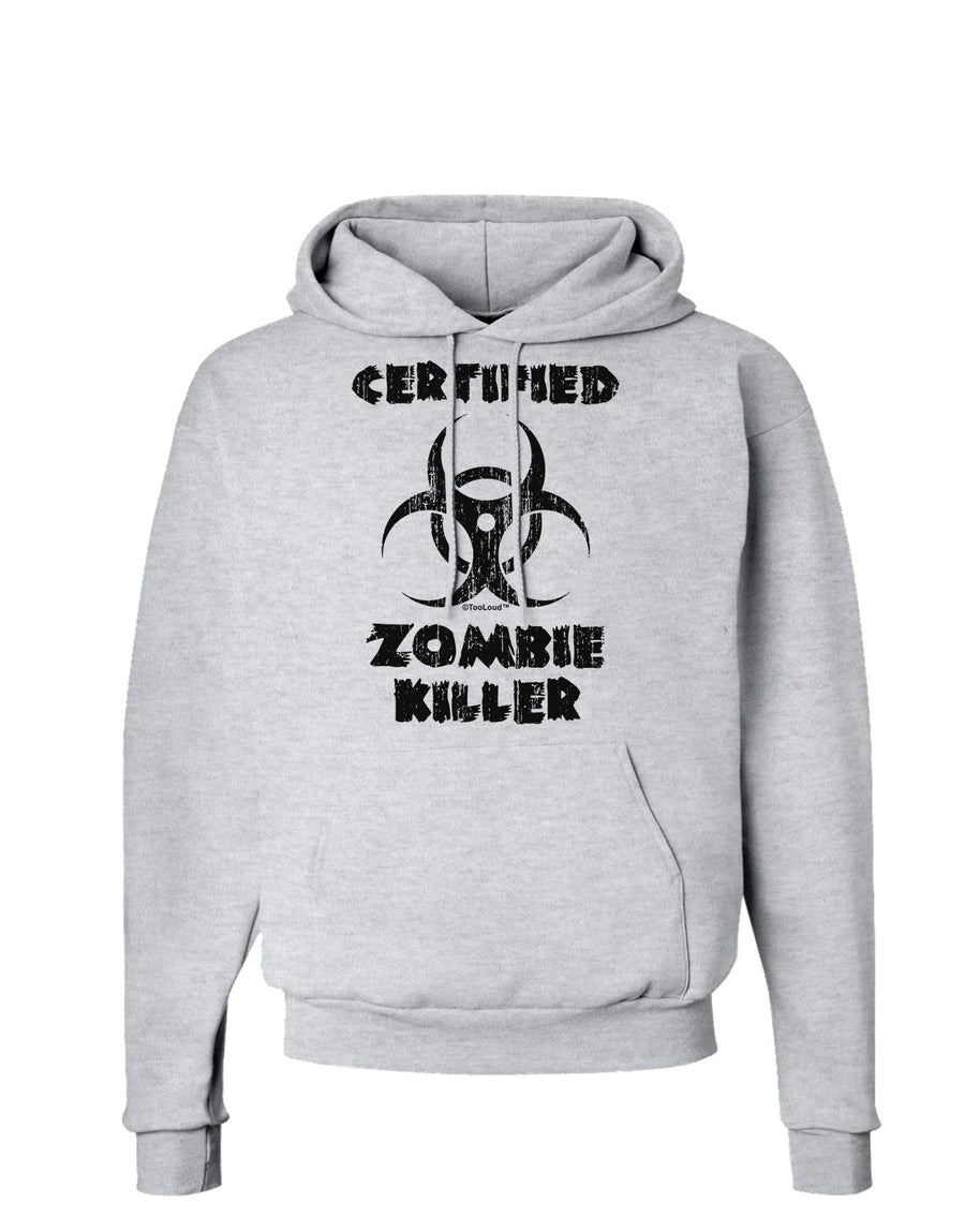 Certified Zombie Killer - Biohazard Hoodie Sweatshirt by TooLoud-Hoodie-TooLoud-White-Small-Davson Sales