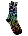 Chakra Colors Flower of Life Adult Crew Socks - Enhance Your Style with Vibrant Patterns-Socks-TooLoud-Chakra-Ladies-4-6-Davson Sales