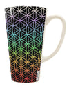 Chakra Colors Flower of Life - Exquisite 16 Ounce Conical Latte Coffee Mug with All Over Print - Perfect for Drinkware Enthusiasts TooLoud-Conical Latte Mug-TooLoud-White-Davson Sales