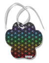 Chakra Colors Flower of Life Paw Print Shaped Ornament All Over Print-Ornament-TooLoud-White-Davson Sales