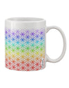 Chakra Flower of Life on White - Exquisite 11 oz Coffee Mug with All Over Print - TooLoud-11 OZ Coffee Mug-TooLoud-White-Davson Sales