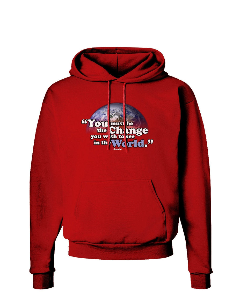 Change In The World Gandhi Dark Hoodie Sweatshirt-Hoodie-TooLoud-Red-XXX-Large-Davson Sales