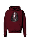 Charles Darwin Black and White Dark Hoodie Sweatshirt by TooLoud-Hoodie-TooLoud-Maroon-Small-Davson Sales