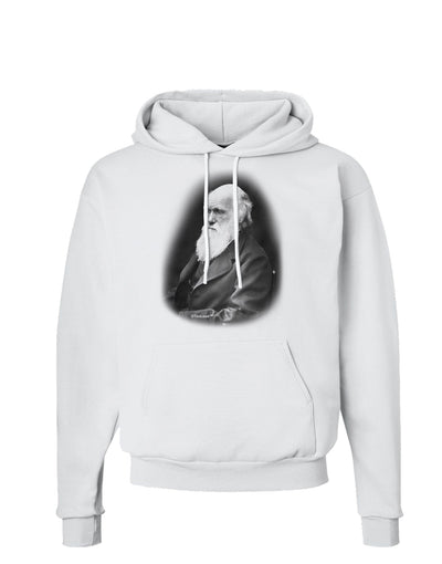 Charles Darwin Black and White Hoodie Sweatshirt by TooLoud-Hoodie-TooLoud-White-Small-Davson Sales