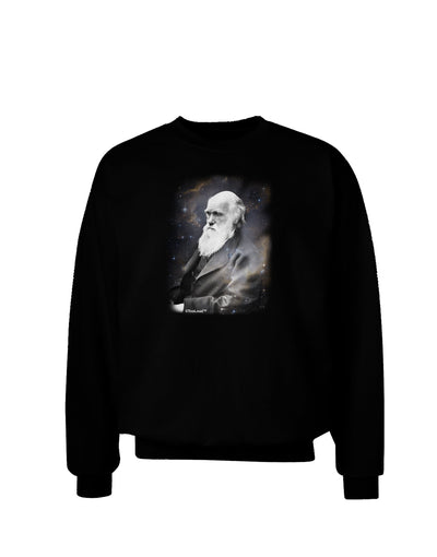 Charles Darwin In Space Adult Dark Sweatshirt by TooLoud-Sweatshirts-TooLoud-Black-Small-Davson Sales