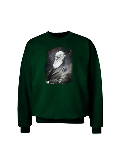 Charles Darwin In Space Adult Dark Sweatshirt by TooLoud-Sweatshirts-TooLoud-Deep-Forest-Green-Small-Davson Sales