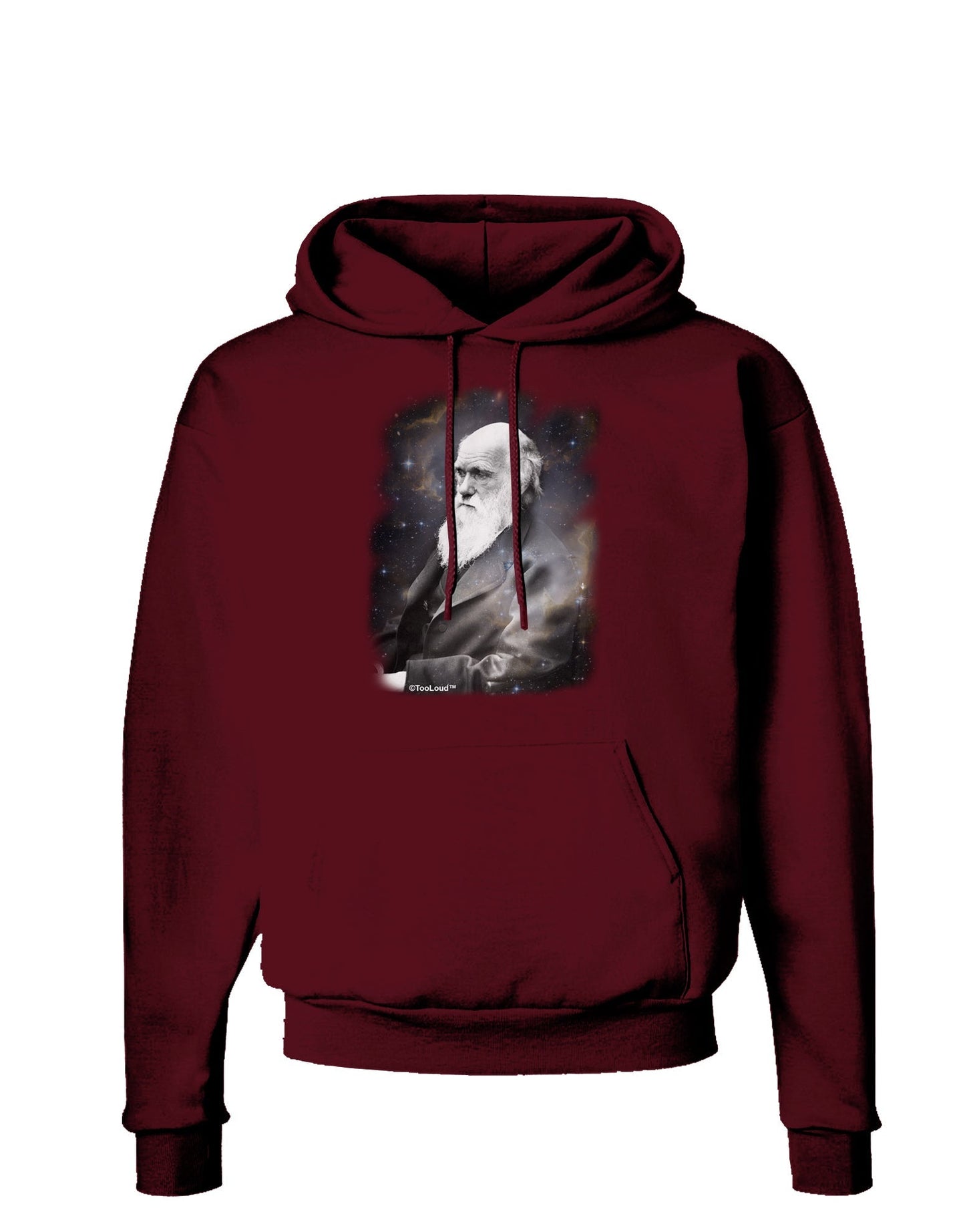 Charles Darwin In Space Dark Hoodie Sweatshirt by TooLoud-Hoodie-TooLoud-Maroon-Small-Davson Sales