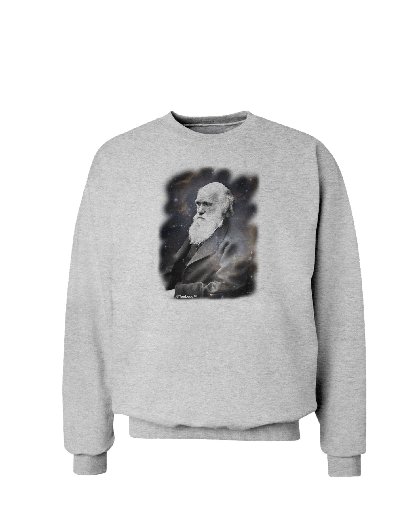 Charles Darwin In Space Sweatshirt by TooLoud-Sweatshirts-TooLoud-AshGray-Small-Davson Sales