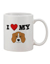 Charming 11 oz Coffee Mug with Adorable Beagle Dog Print - Crafted by a Drinkware Expert-11 OZ Coffee Mug-TooLoud-White-Davson Sales