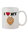 Charming 11 oz Coffee Mug with Adorable Pomeranian Dog Print - Crafted by a Drinkware Expert-11 OZ Coffee Mug-TooLoud-White-Davson Sales