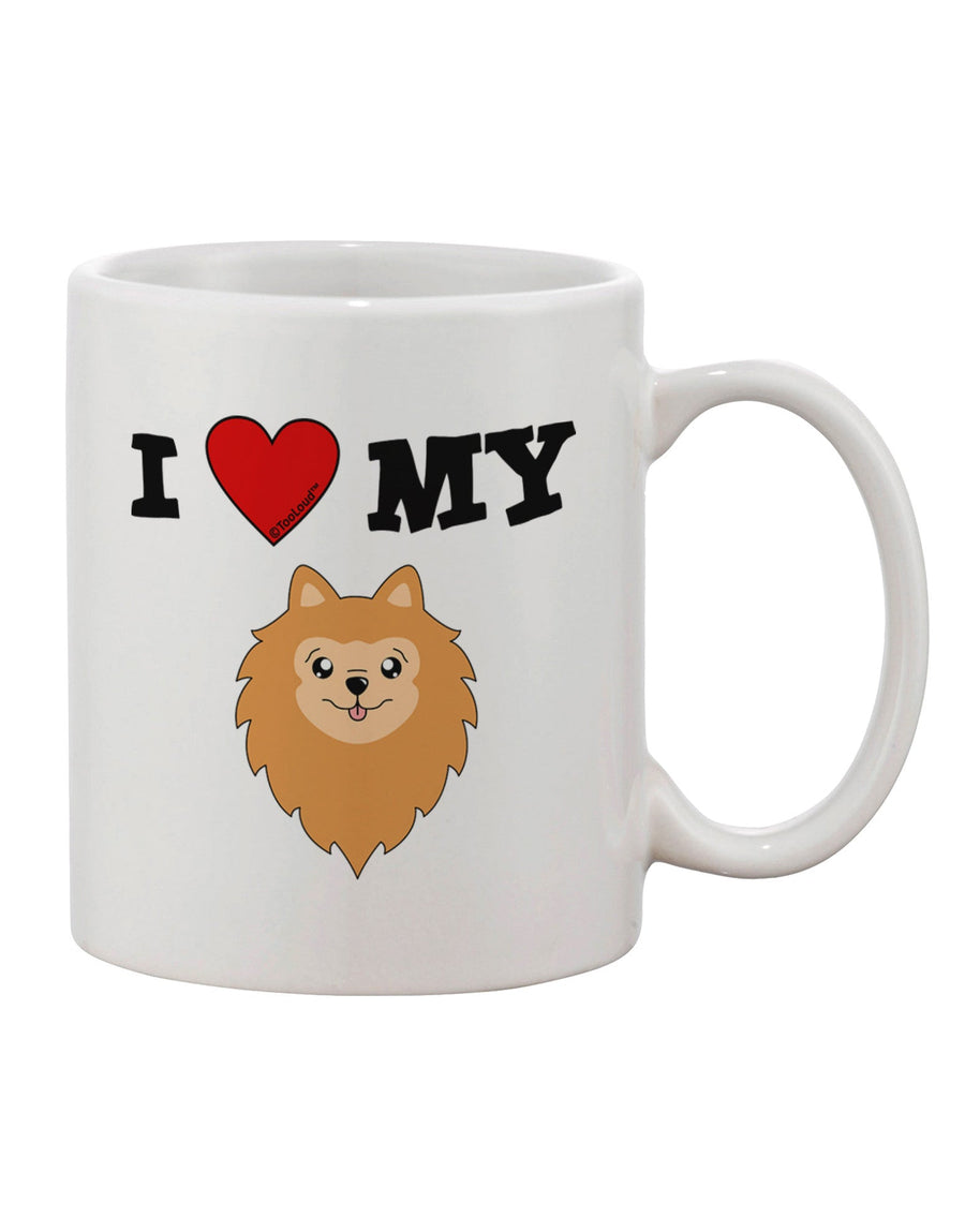 Charming 11 oz Coffee Mug with Adorable Pomeranian Dog Print - Crafted by a Drinkware Expert-11 OZ Coffee Mug-TooLoud-White-Davson Sales