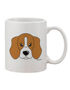 Charming Beagle Dog Design on an 11 oz Coffee Mug - Expertly Crafted by TooLoud-11 OZ Coffee Mug-TooLoud-White-Davson Sales