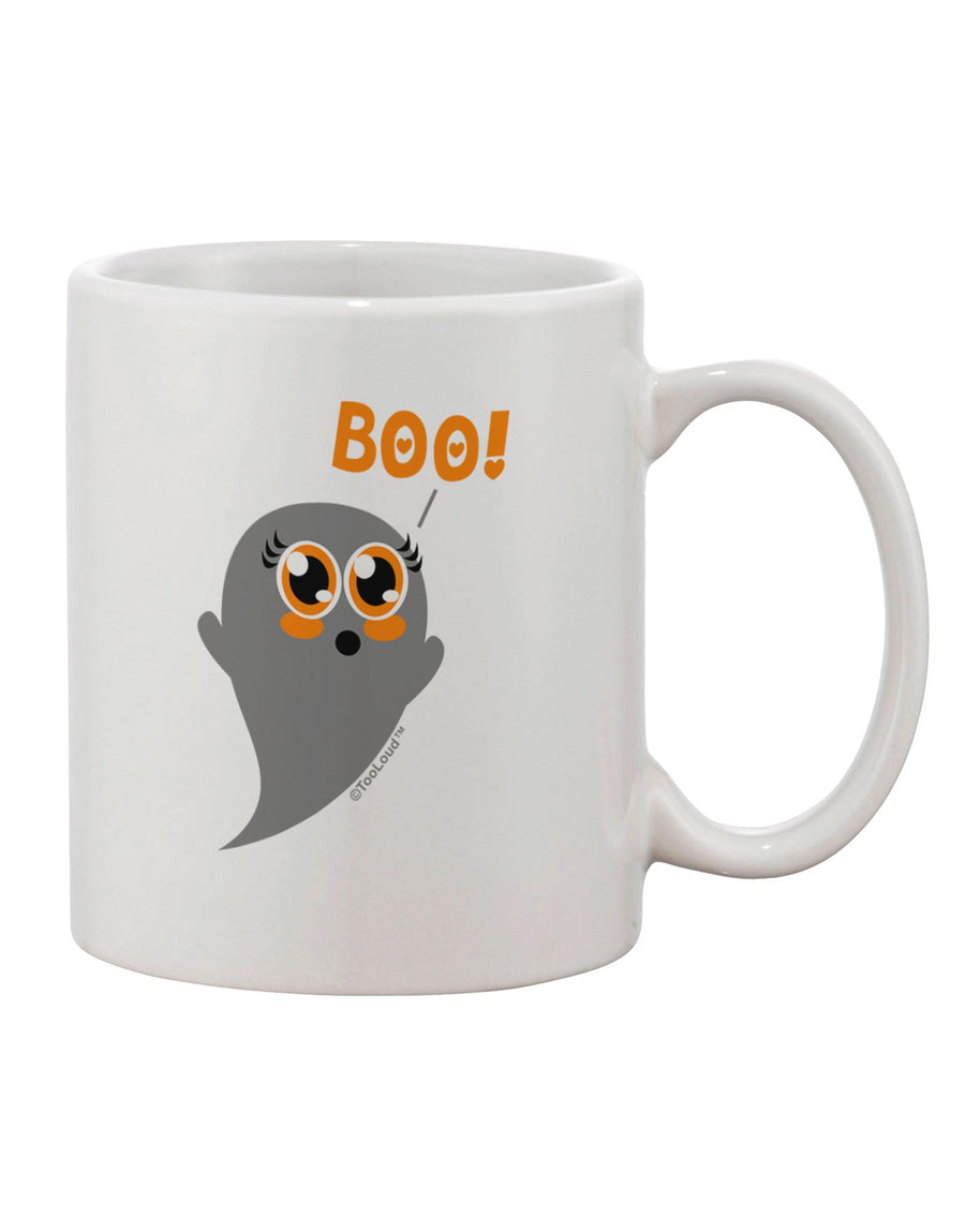 Charming Boo Ghost Design on an 11 oz Coffee Mug - TooLoud-11 OZ Coffee Mug-TooLoud-White-Davson Sales